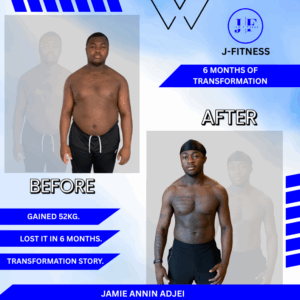 Alt Text (for image accessibility and SEO): Jamie’s before and after weight loss transformation—lost 52kg in 6 months through natural lifestyle changes and mindset coaching.
